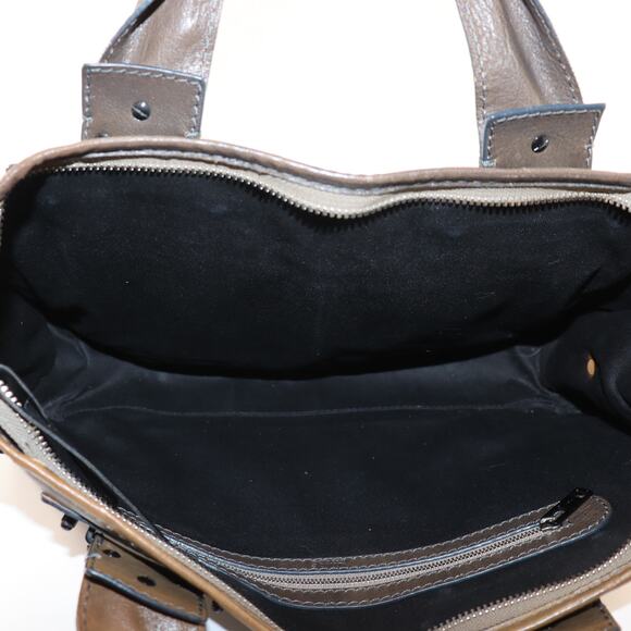 Chloé Paddington East/West Satchel Brown Leather Heavy Chunky Style - Picture 7 of 8